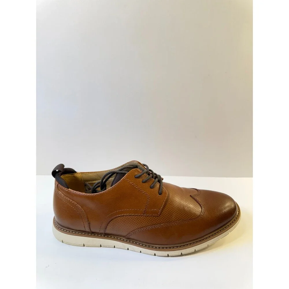 Mix No. 6 Mens Dress Shoes Finlee Wingtip Oxford Brown Leather US 9.5